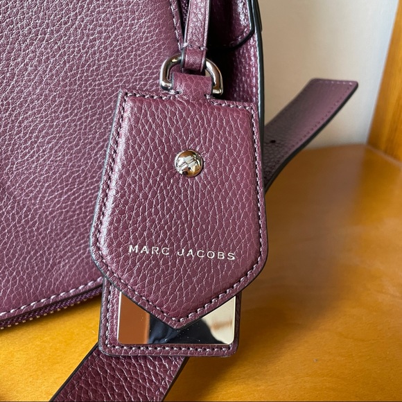 NEW Marc Jacobs Gotham burgundy purple leather purse shoulder saddle bag - Picture 9 of 16